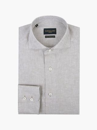 Cavallaro Firento Skjorte Lin Greige
