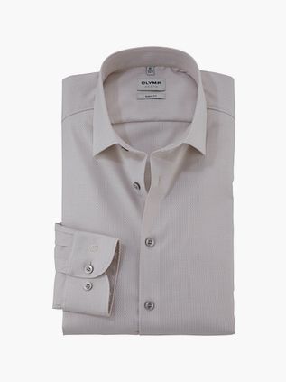 OLYMP Level 5 Skjorte Struktur Ecru