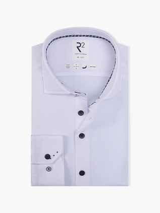 R2 Skjorte Dobby Strikket Hvid