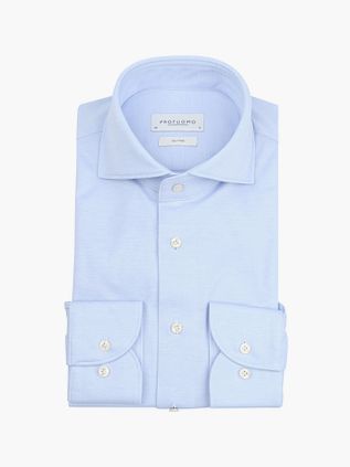 Profuomo Camicia in maglia azzurro chiaro