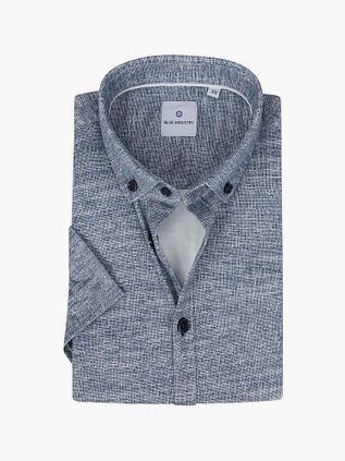 Blue Industry Herre Skjorte Jersey Melange Blå