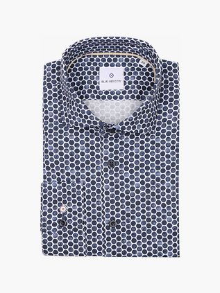 Blue Industry Skjorte med prikker Mørkeblå