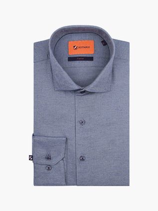 Suitable Skjorta Spread Flanell Blå