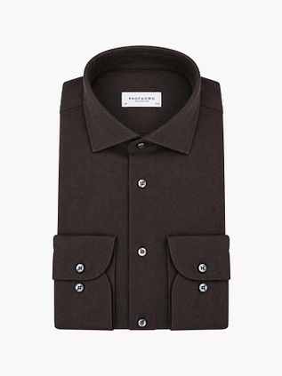 Profuomo Chemise Brushed Twill Marron