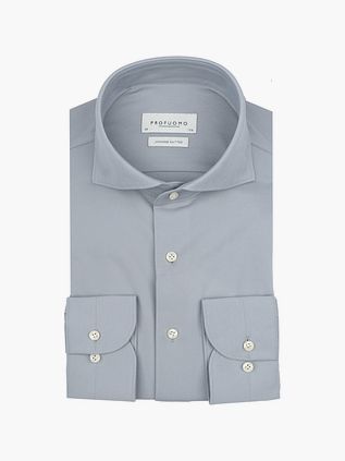 Profuomo Japanese Knitted Hemd Hellblau