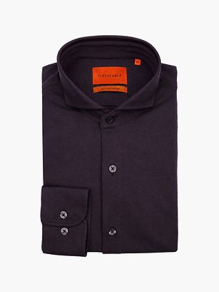 Suitable Sorona Hemd Aubergine