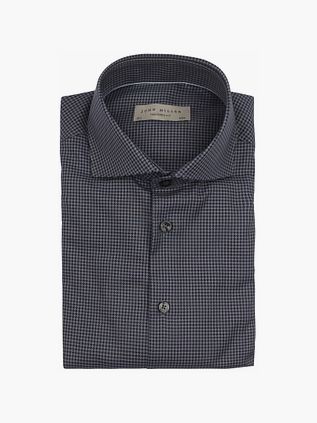 John Miller Skjorte Vichymønster Antrasitt