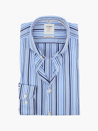 OLYMP Level 5 Camisa Rayas Azul
