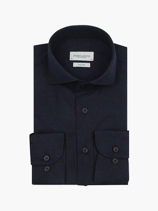 Profuomo Skjorte Flannel Peached Twill Navy
