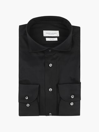 Profuomo Twill Skjorte Sort