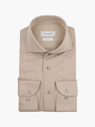 Profuomo Strikket Skjorte Beige