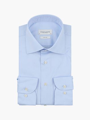 Profuomo Twill Skjorte Lyseblå
