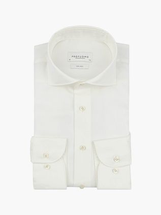 Profuomo Twill Skjorte Off White