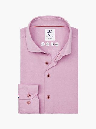 Camisa R2 de mezcla de lino rosa
