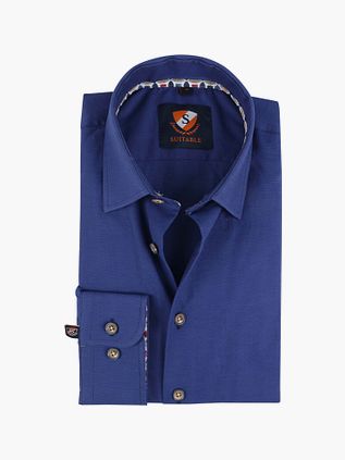 Suitable Skjorte Smart Indigo Blå