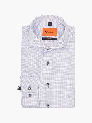 Camisa Suitable de cuadros en azul marino