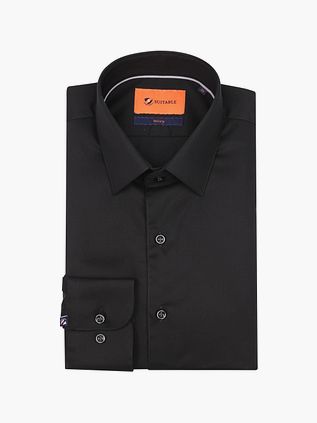 Passerende Twill Skjorte Sort