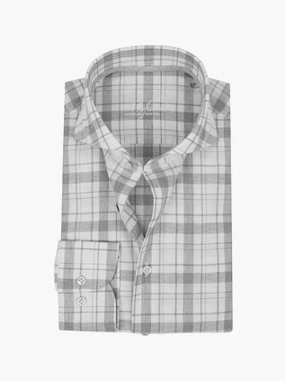 Profuomo Genanvendt Skjorte Rutet Grå