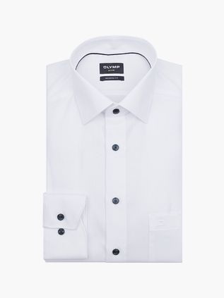 Olymp Luxor Skjorte Diamond Twill Hvid