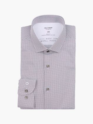 OLYMP Skjorte Level 5 24/Seven Print Blå