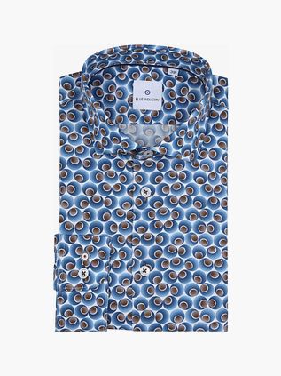 Blue Industry Chemise à Imprimé Bleu Cobalt