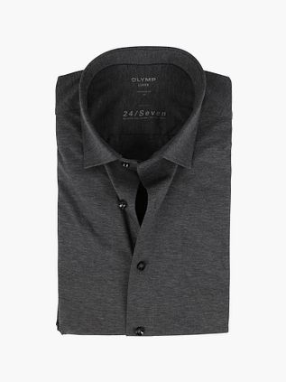 OLYMP Luxor Stretch Jersey Skjorte 24/Seven Antracit