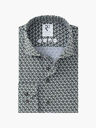 R2 Jersey Shirt Triangle Print Green