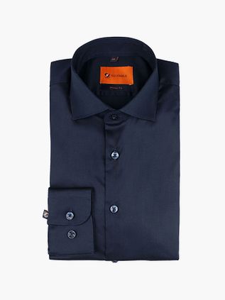 Suitable Skjorte Skinny Fit Mørkeblå 241-1