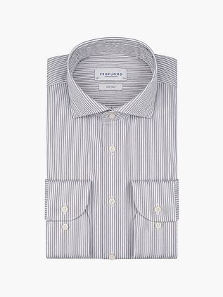 Profuomo Twill Skjorta Streaks Grön