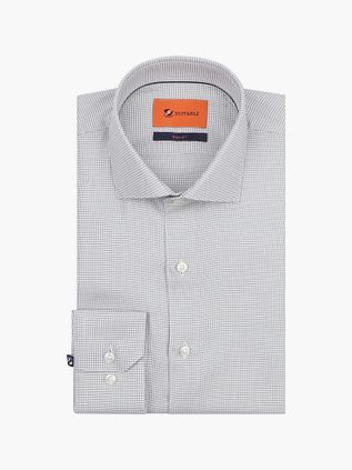 Suitable Skjorte Ekstra Lange Ærmer Mønster Taupe