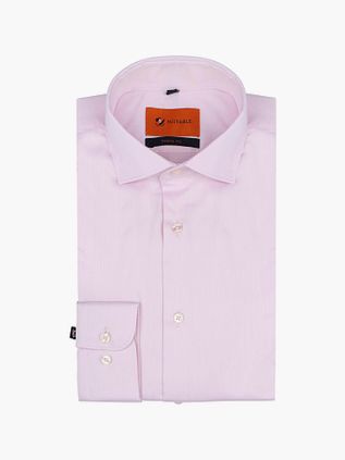 Suitable Koszula różowa Skinny Fit