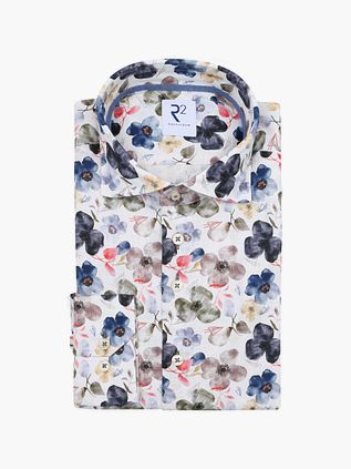 R2 Chemise Blend en Lin Flowers Multicolour