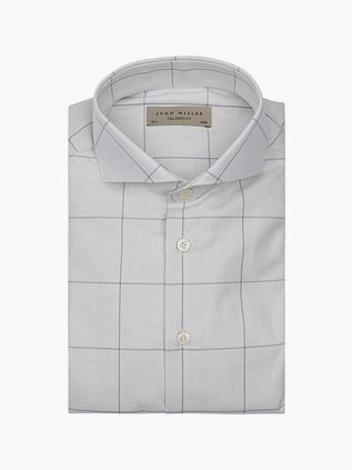 Camisa John Miller de cuadros beige