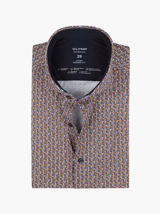 OLYMP Luxor Jersey Stretch Skjorte 24/Seven Karamell