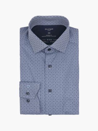 OLYMP Luxor Skjorte 24/Seven Print Blå