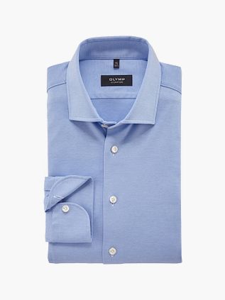 Olymp Signature Skjorte Jersey Lyseblå