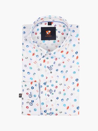 Suitable Twill Skjorte Ballen Hvit