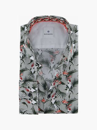 Blue Industry Skjorte Papegøje Grøn