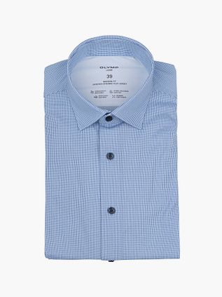 Olymp Luxor Skjorte 24/Seven Print Blå