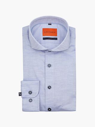 Suitable Melange Skjorte Lyseblå