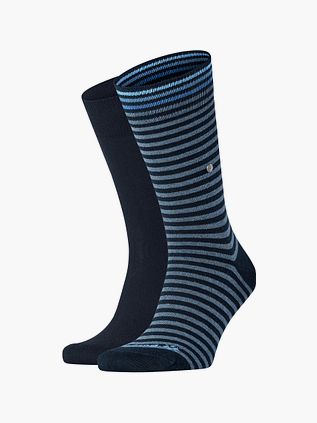 Burlington Everyday sokker 2-pak striber, navy