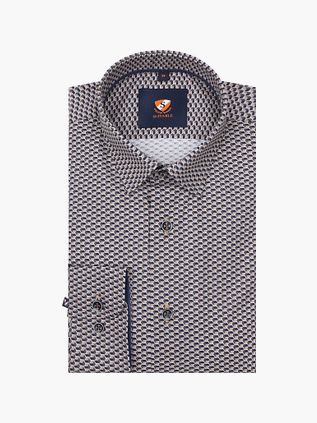 Suitable Skjorta Print Brun 267-12