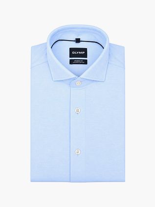 Olymp Japanese Knitted Hemd Hellblau