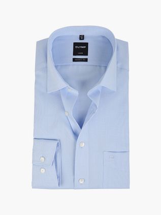 OLYMP Luxor Skjorte Blå Derby