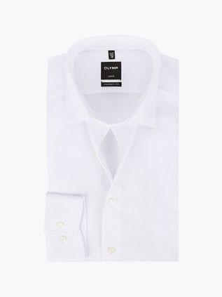 OLYMP Luxor Skjorte Ensfarvet Hvid