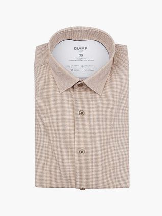 Olymp Luxor Skjorte Pied De Poule Brun