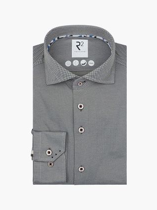 R2 Hemd Technical Knitted Dobby Groen