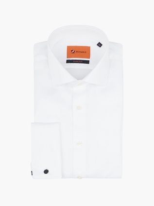 Suitable Camisa White Twill con puño doble