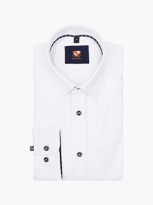 Suitable Skjorte Pique Hvit 267-1