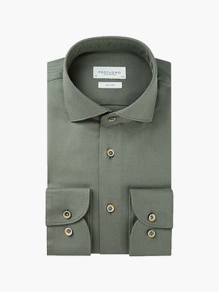 Profuomo Chemise Twill Vert Army